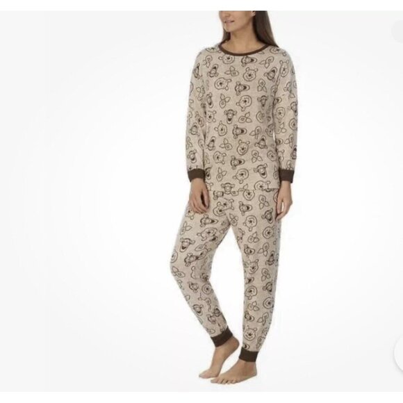 NWT DISNEY Winnie The Pooh Tigger Piglet Stretch 2 Piece Pajama PJ Set XXL Loung
